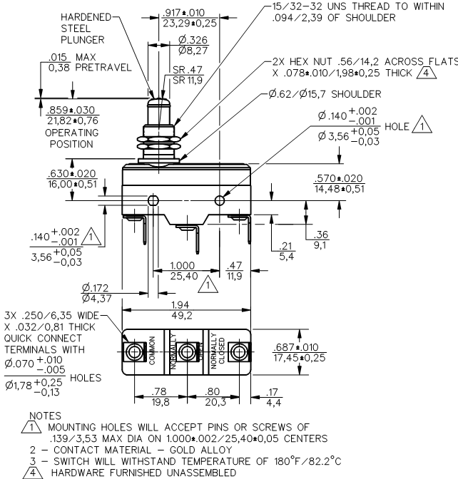 Công tắc hành trình snap BZ-2RQ172-D6