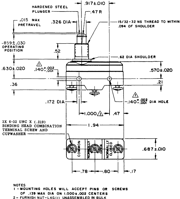 Công tắc hành trình snap BZ-2RQ174-A2