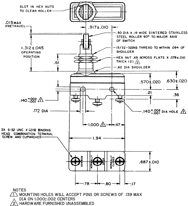 Công tắc hành trình snap BZ-2RQ181-A2 Công tắc hành trình snap BZ-2RQ181-A2