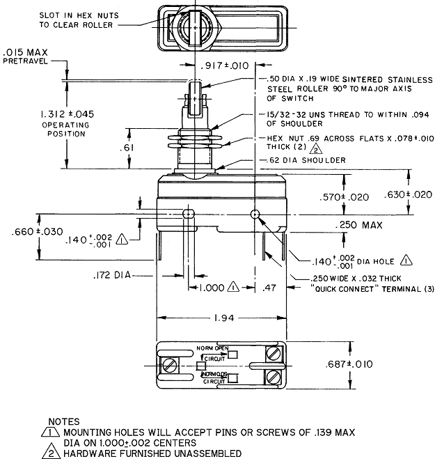Công tắc hành trình snap BZ-2RQ181-D5 Công tắc hành trình snap BZ-2RQ181-D5