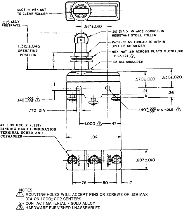 Công tắc hành trình snap BZ-2RQ1872-A2