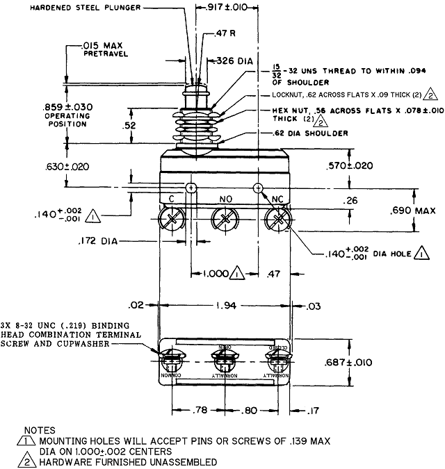 Công tắc hành trình snap BZ-2RQ1-P4