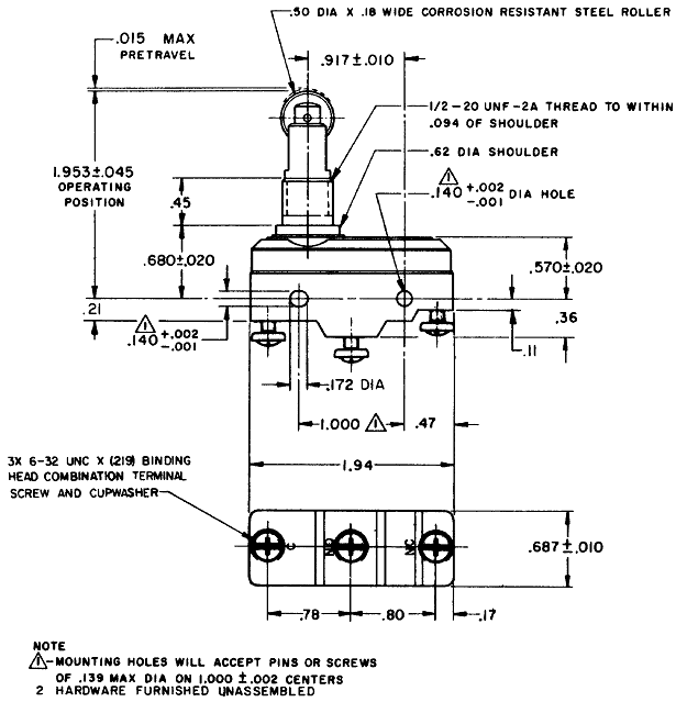 Công tắc hành trình snap BZ-2RQ784 Công tắc hành trình snap BZ-2RQ784