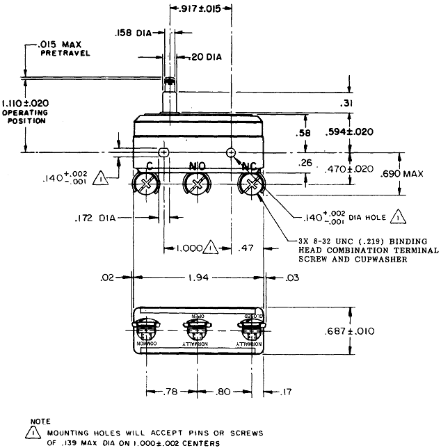 Công tắc hành trình snap BZ-2RS-P4 Công tắc hành trình snap BZ-2RS-P4