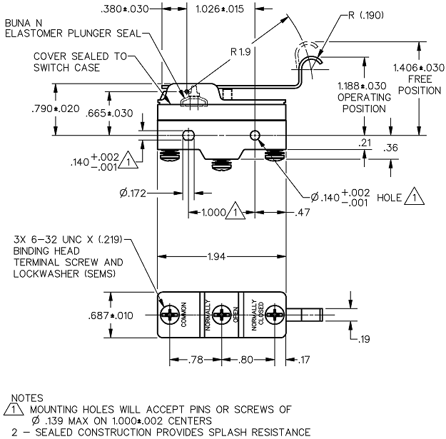 Công tắc hành trình snap BZ-2RW80555196T Công tắc hành trình snap BZ-2RW80555196T
