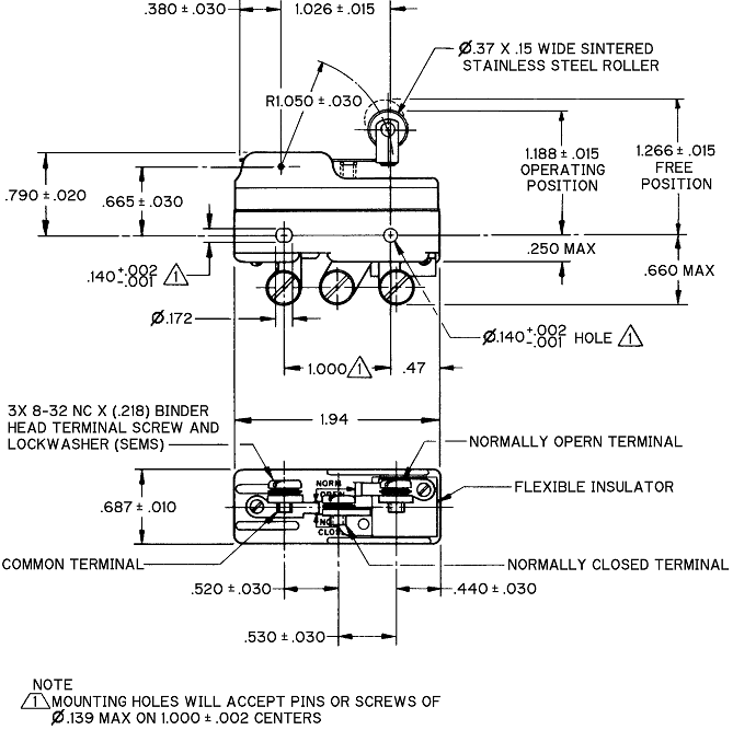 Công tắc hành trình snap BZ-2RW82215-P12 Công tắc hành trình snap BZ-2RW82215-P12