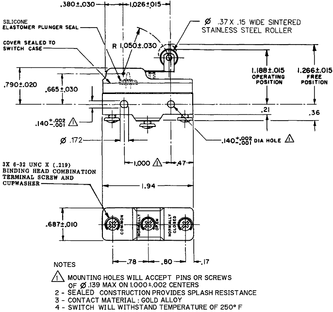 Công tắc hành trình snap BZ-2RW82272555124-A2 Công tắc hành trình snap BZ-2RW82272555124-A2