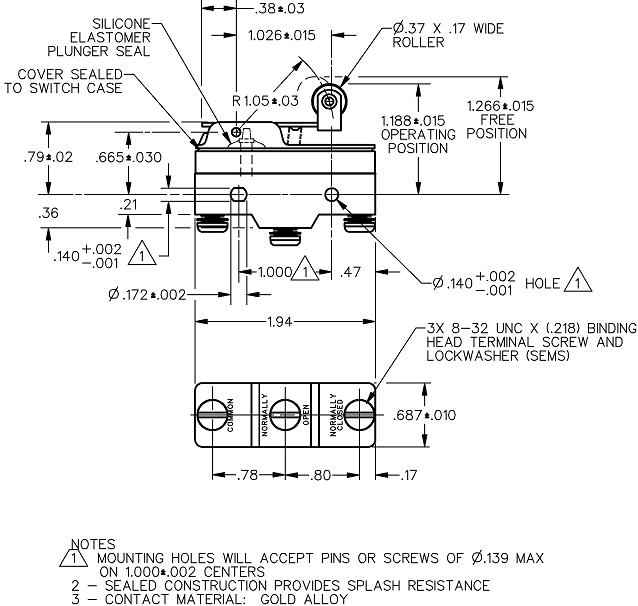 Công tắc hành trình snap BZ-2RW822725551-A46 Công tắc hành trình snap BZ-2RW822725551-A46