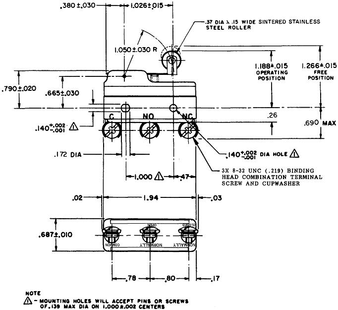 Công tắc hành trình snap BZ-2RW822-P4 Công tắc hành trình snap BZ-2RW822-P4
