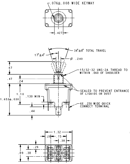 Công tắc lật honeywell 2NT91-8 Công tắc lật honeywell 2NT91-8