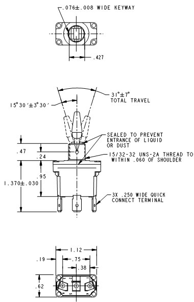Công tắc lật honeywell 31NT391-2-C08 Công tắc lật honeywell 31NT391-2-C08