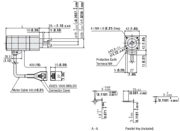 DC Stepping Motor & Driver Oriental AR46AK-PS7.2-3 DC Stepping Motor & Driver Oriental AR46AK-PS7.2-3
