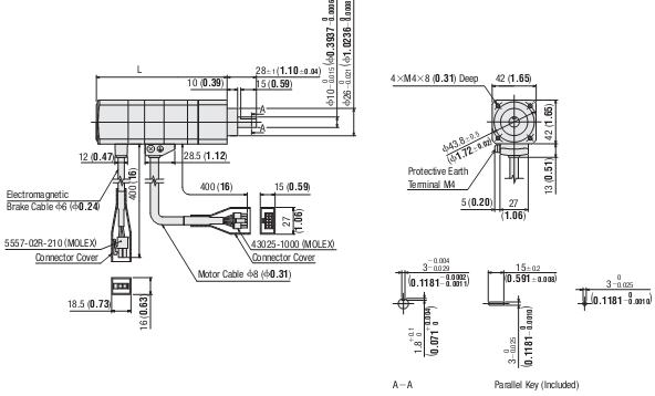 DC Stepping Motor & Driver Oriental AR46MK-PS5-3 DC Stepping Motor & Driver Oriental AR46MK-PS5-3