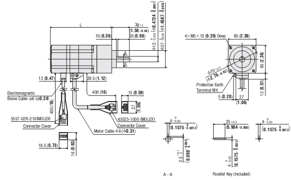 DC Stepping Motor & Driver Oriental AR66MK-PS36-3 DC Stepping Motor & Driver Oriental AR66MK-PS36-3