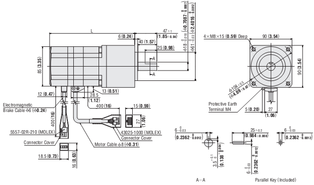 DC Stepping Motor & Driver Oriental AR98MK-N25-3 DC Stepping Motor & Driver Oriental AR98MK-N25-3