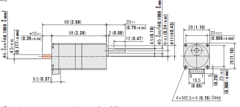 DC Stepping Motor & Driver Oriental CMK223BP-SG18 DC Stepping Motor & Driver Oriental CMK223BP-SG18