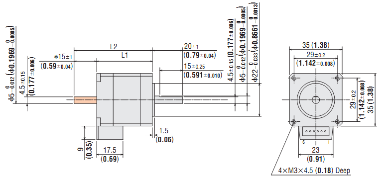 DC Stepping Motor & Driver Oriental CMK235PAP