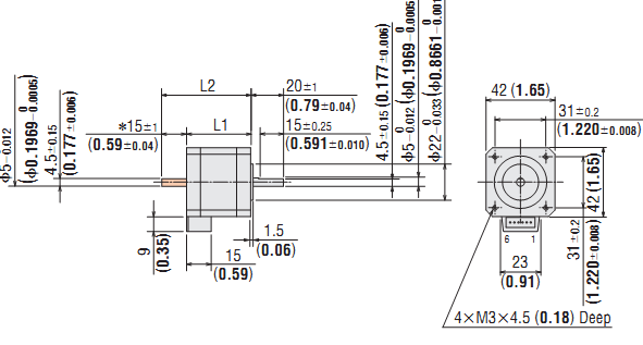 DC Stepping Motor & Driver Oriental CMK244PAP DC Stepping Motor & Driver Oriental CMK244PAP