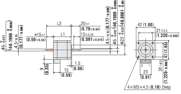 DC Stepping Motor & Driver Oriental CMK244PBP DC Stepping Motor & Driver Oriental CMK244PBP