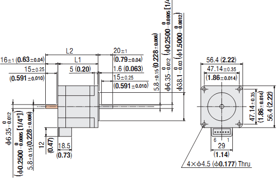 DC Stepping Motor & Driver Oriental CMK264PBPA DC Stepping Motor & Driver Oriental CMK264PBPA