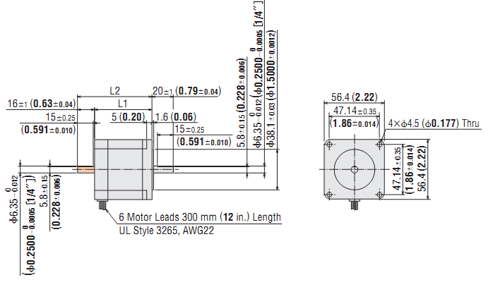 DC Stepping Motor & Driver Oriental CMK268BP DC Stepping Motor & Driver Oriental CMK268BP