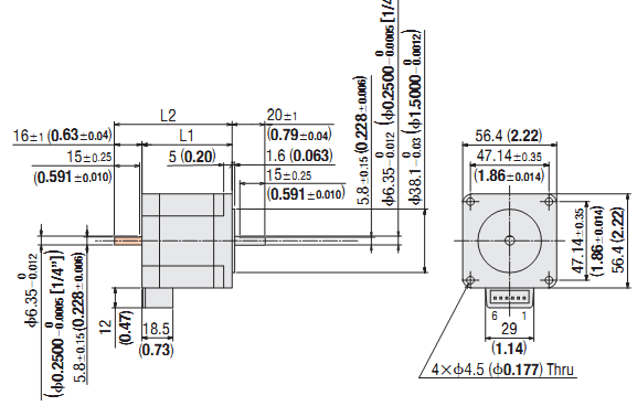 DC Stepping Motor & Driver Oriental CMK268PBPA DC Stepping Motor & Driver Oriental CMK268PBPA