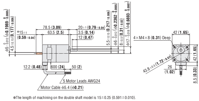 DC Stepping Motor & Driver Oriental CRK543AKP-T10 DC Stepping Motor & Driver Oriental CRK543AKP-T10