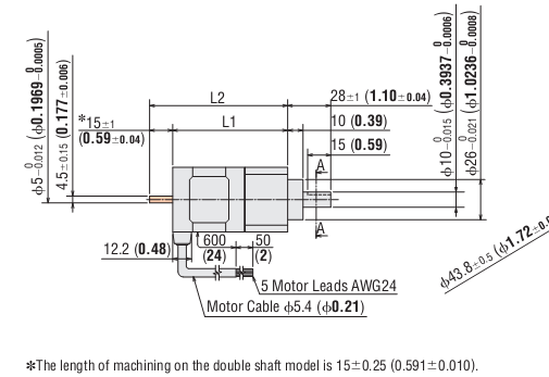 DC Stepping Motor & Driver Oriental CRK543BKP-PS36 DC Stepping Motor & Driver Oriental CRK543BKP-PS36