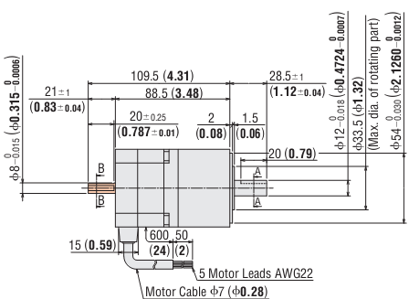 DC Stepping Motor & Driver Oriental CRK564BP-H100 DC Stepping Motor & Driver Oriental CRK564BP-H100