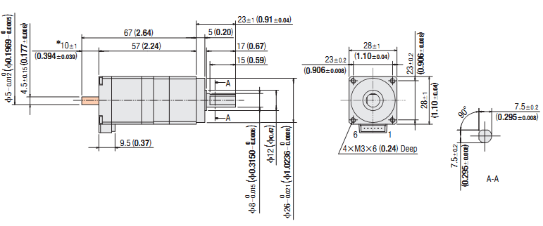 DC Stepping Motor & Driver Oriental RBK223PB-PS5 DC Stepping Motor & Driver Oriental RBK223PB-PS5