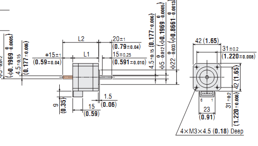 DC Stepping Motor & Driver Oriental RBK244PA-R15 DC Stepping Motor & Driver Oriental RBK244PA-R15