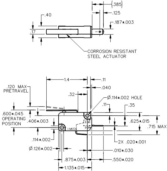 Basic Switches Honeywell V7-2B27D8-022