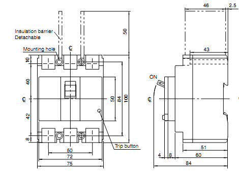 Thiết bị đóng ngắt MCCB Fuji BW32SAG Thiết bị đóng ngắt MCCB Fuji BW32SAG