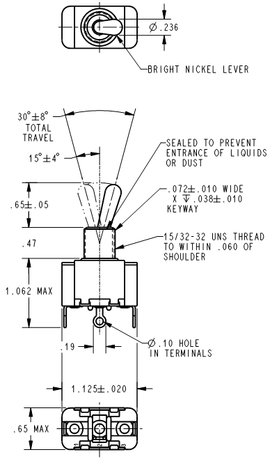 Toggle Switches Honeywell 11TS115-1 Toggle Switches Honeywell 11TS115-1
