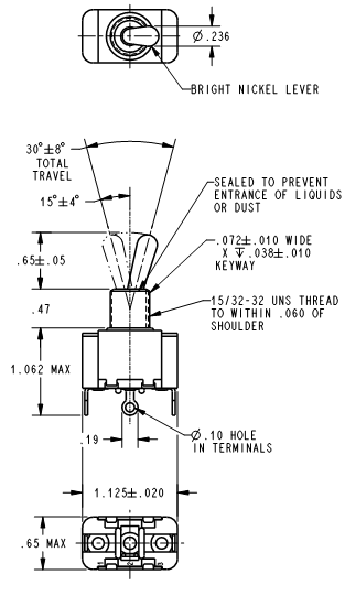 Toggle Switches Honeywell 11TS115-3 Toggle Switches Honeywell 11TS115-3
